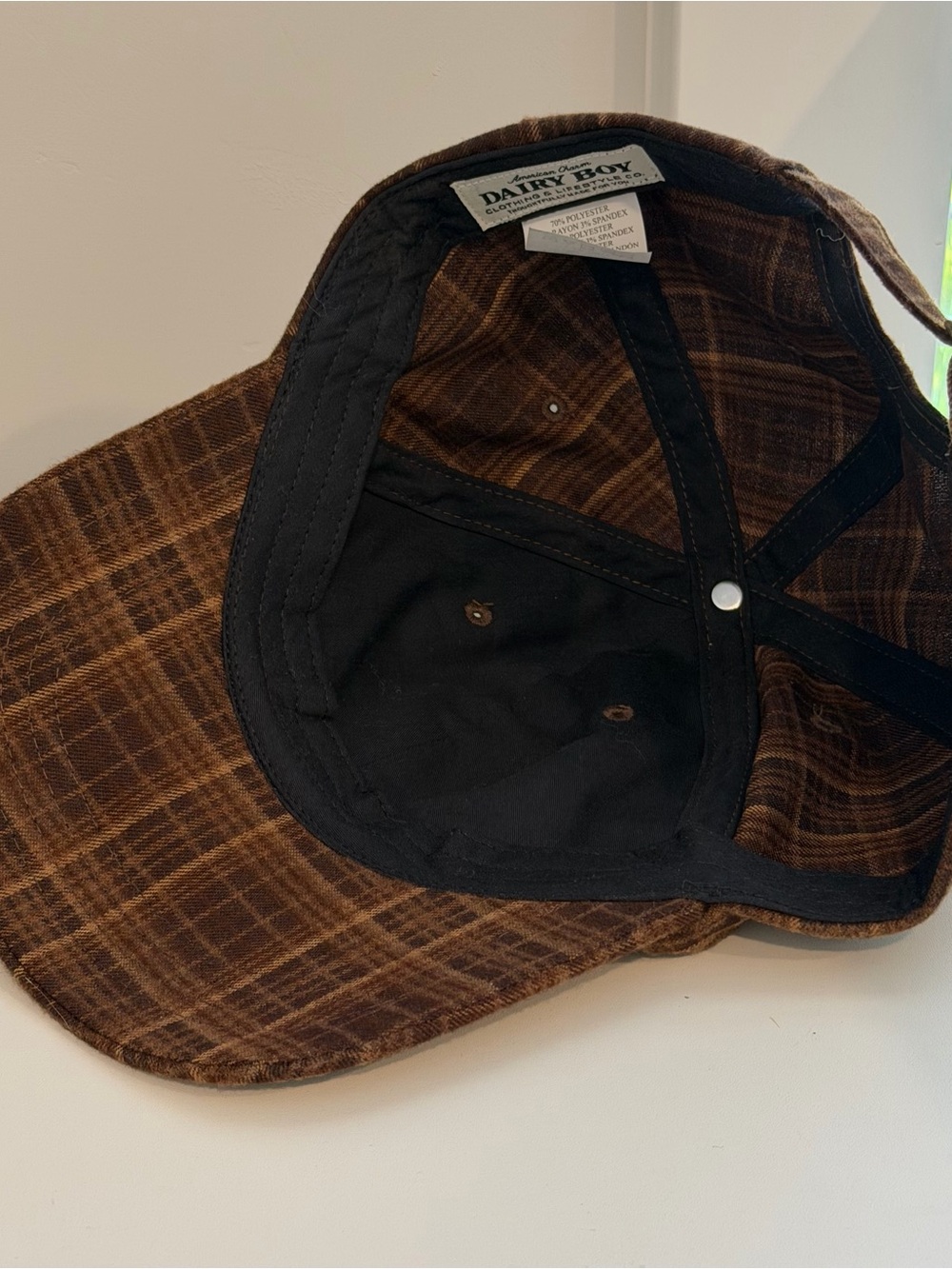 Dairy Boy Wool-Flannel Autograph Baseball Hat Brown Tonal Embroidered Script - Picture 6 of 7
